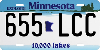 MN license plate 655LCC