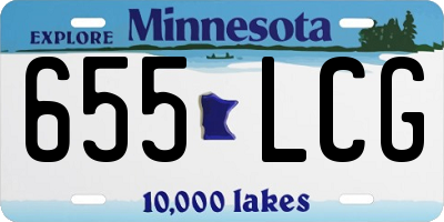 MN license plate 655LCG