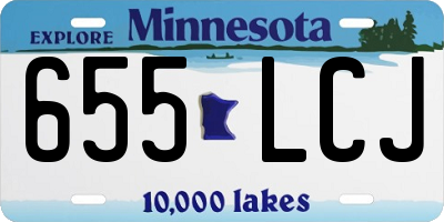 MN license plate 655LCJ