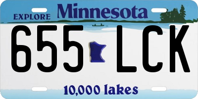 MN license plate 655LCK