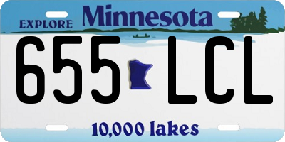 MN license plate 655LCL