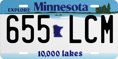 MN license plate 655LCM