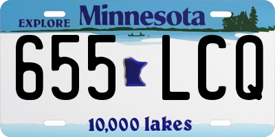 MN license plate 655LCQ