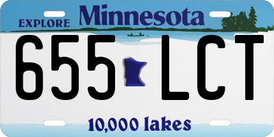 MN license plate 655LCT