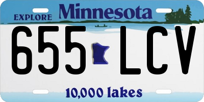 MN license plate 655LCV