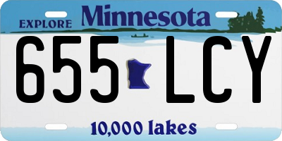 MN license plate 655LCY