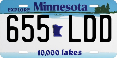 MN license plate 655LDD