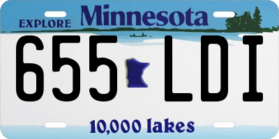 MN license plate 655LDI