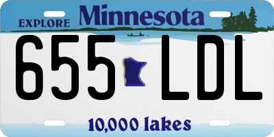 MN license plate 655LDL