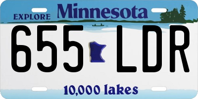 MN license plate 655LDR