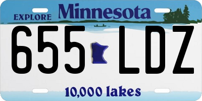 MN license plate 655LDZ