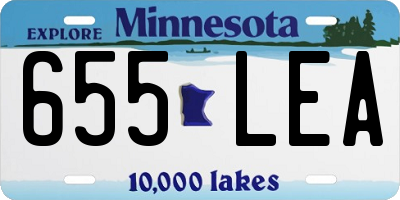 MN license plate 655LEA