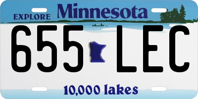 MN license plate 655LEC