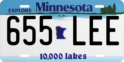 MN license plate 655LEE