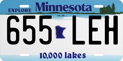 MN license plate 655LEH