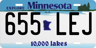 MN license plate 655LEJ
