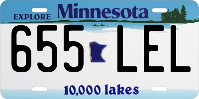 MN license plate 655LEL