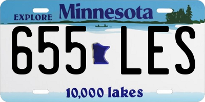 MN license plate 655LES