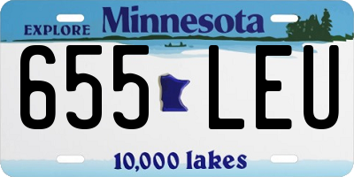MN license plate 655LEU