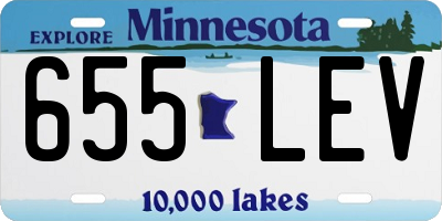 MN license plate 655LEV
