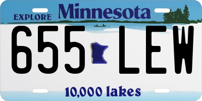 MN license plate 655LEW