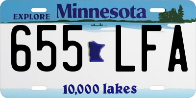 MN license plate 655LFA