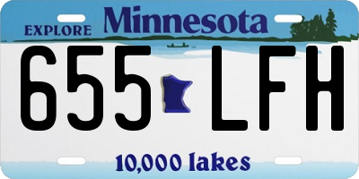 MN license plate 655LFH