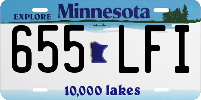 MN license plate 655LFI