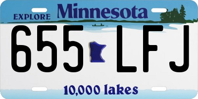MN license plate 655LFJ