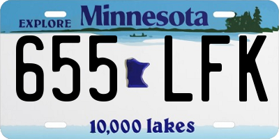 MN license plate 655LFK