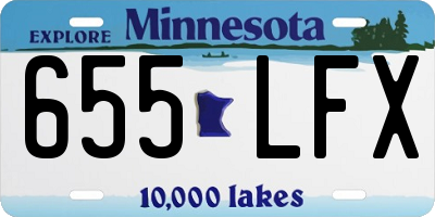 MN license plate 655LFX