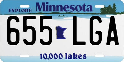 MN license plate 655LGA