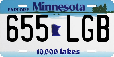 MN license plate 655LGB