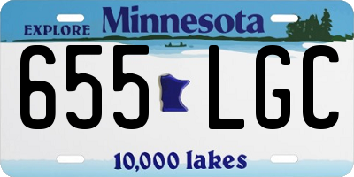 MN license plate 655LGC