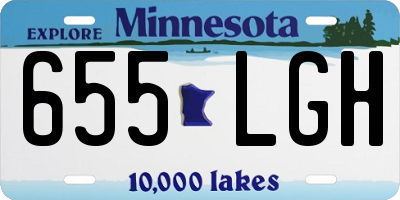 MN license plate 655LGH