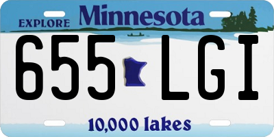 MN license plate 655LGI