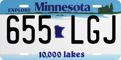 MN license plate 655LGJ