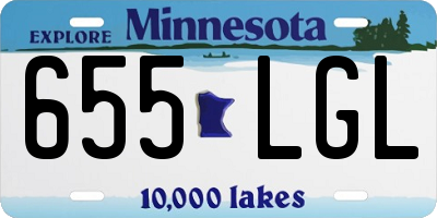 MN license plate 655LGL