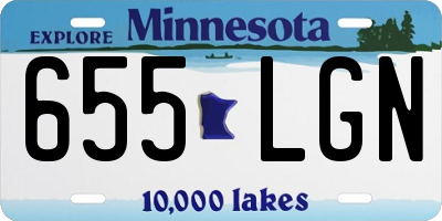 MN license plate 655LGN