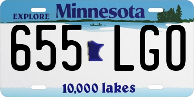MN license plate 655LGO