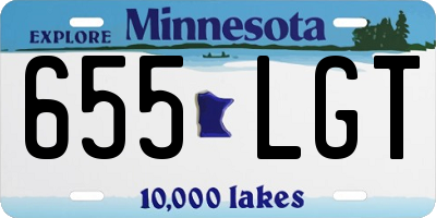 MN license plate 655LGT