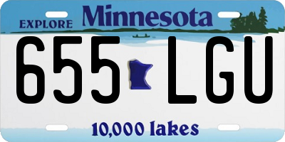 MN license plate 655LGU
