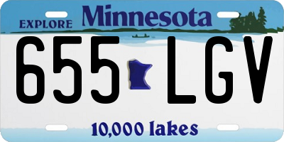 MN license plate 655LGV