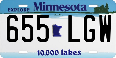 MN license plate 655LGW