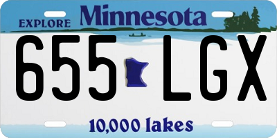 MN license plate 655LGX