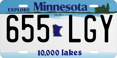 MN license plate 655LGY