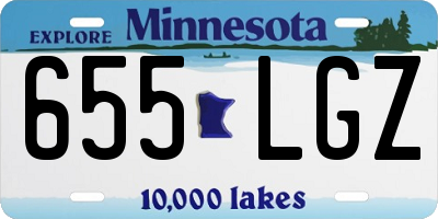 MN license plate 655LGZ