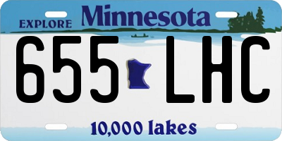 MN license plate 655LHC
