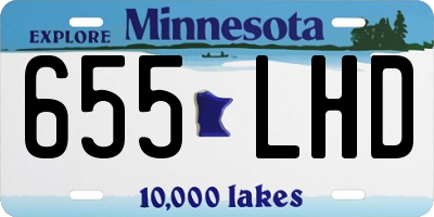 MN license plate 655LHD