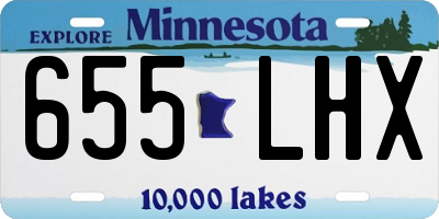 MN license plate 655LHX